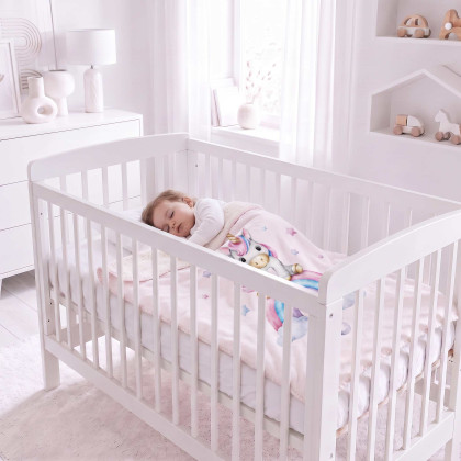 Spanische Babydecke XKKO LUX 75x100 - Rainbow Unicorn