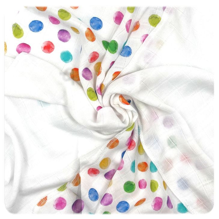 XKKO BMB Bambuswindeln 30x30 Digi - Watercolour Polka Dots MIX 9er Pack