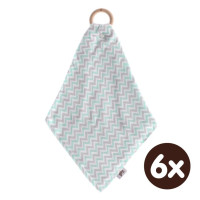 XKKO BMB Beissring mit Windel - Chevron Mint 6x1er Pack (GH Pack)