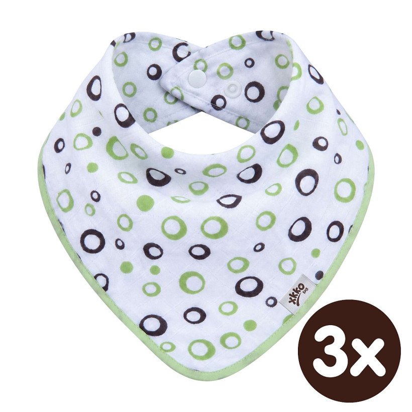 Kinderschal XKKO BMB - Lime Bubbles 3x1 St. (GH packung)