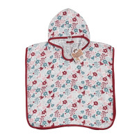 Bambus-Poncho XKKO BMB - Flowers&Birds Girls Grosse 1