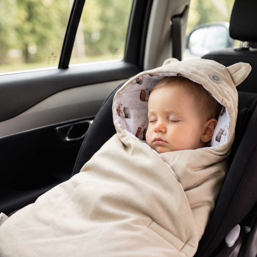 XKKO LUX Fußsack für den Auto-Kindersitz - Bear Family