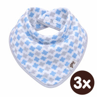 Kinderschal XKKO BMB - Scandinavian Baby Blue Cross 3x1 St. (GH packung)