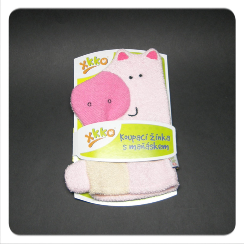 XKKO Waschlappe mit Handpuppe (BA) - Pig