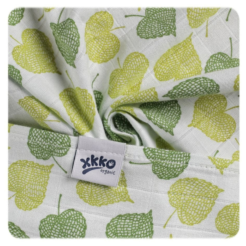 BIO-Baumwolle Windeln XKKO Organic 70x70 Old Times - Linden 5x3er Pack (GH Packung)