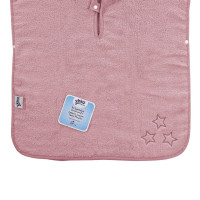 BIO Baumwollefrotteeponcho XKKO Organic - Baby Pink Stars 5x1St. (GH pack.)
