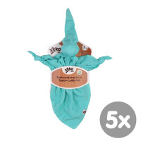 XKKO BMB Bambus-Schnuffeltuch - Turquoise 5x1St. (GH Packung)