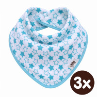 Kinderschal XKKO BMB - Little Stars Turquoise 3x1 St. (GH packung)