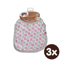 XKKO BMB Kinderlätzchen - Baby Pink Cross 3x1St. (GH Packung)