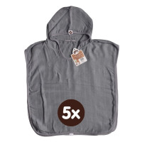Bambus-Poncho XKKO BMB - Silver 5x1er Pack (GH Pack)
