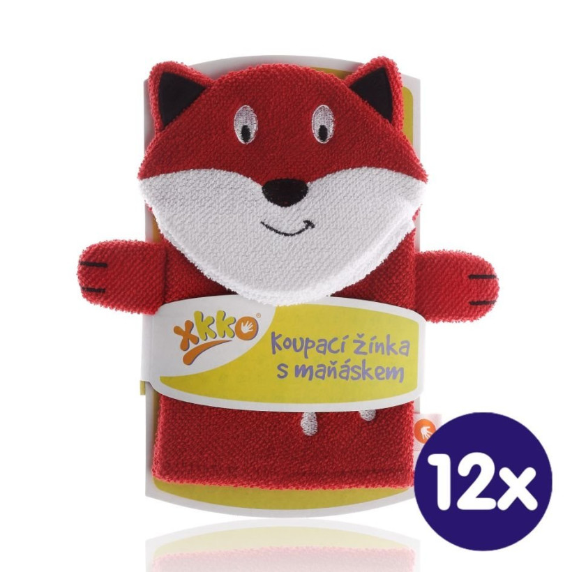 XKKO Waschlappe mit Handpuppe (BA) - Fox 12x1St. (GH Packung)